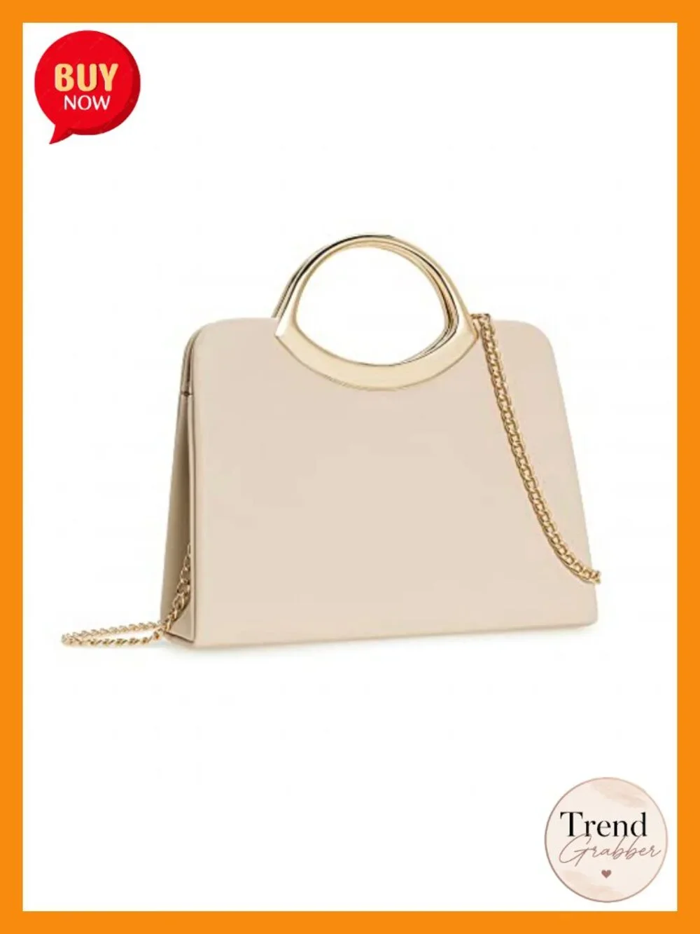 Small Dressy Evening Bag Clutch Purse Faux Leather Chain Strap